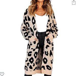 Cheetah print cardigan
